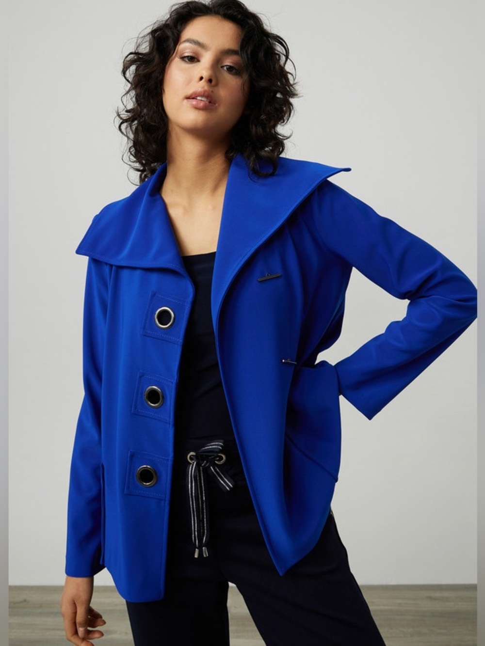 Joseph Ribkoff Wide Collar Blazer Style 214191 Royal Blue